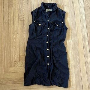 Vintage black chambray dress